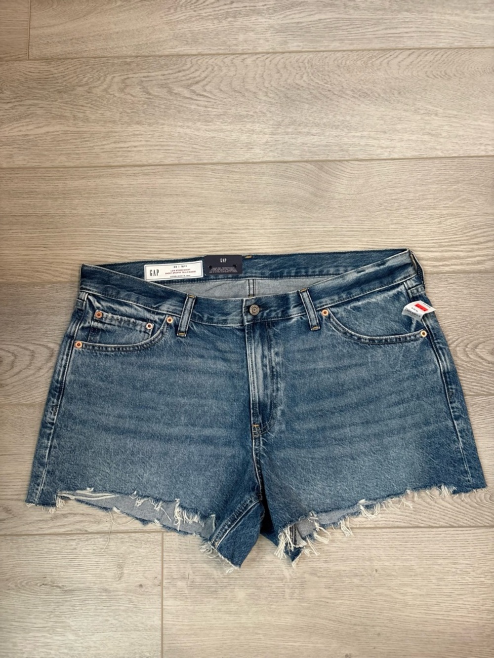 GAP Distressed Blue Denim Cutoff Shorts